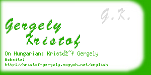 gergely kristof business card